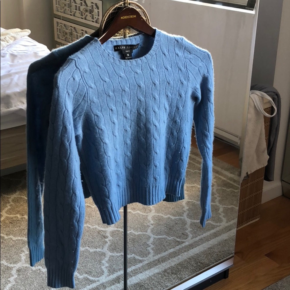 Ralph Lauren cable knit cashmere sweater